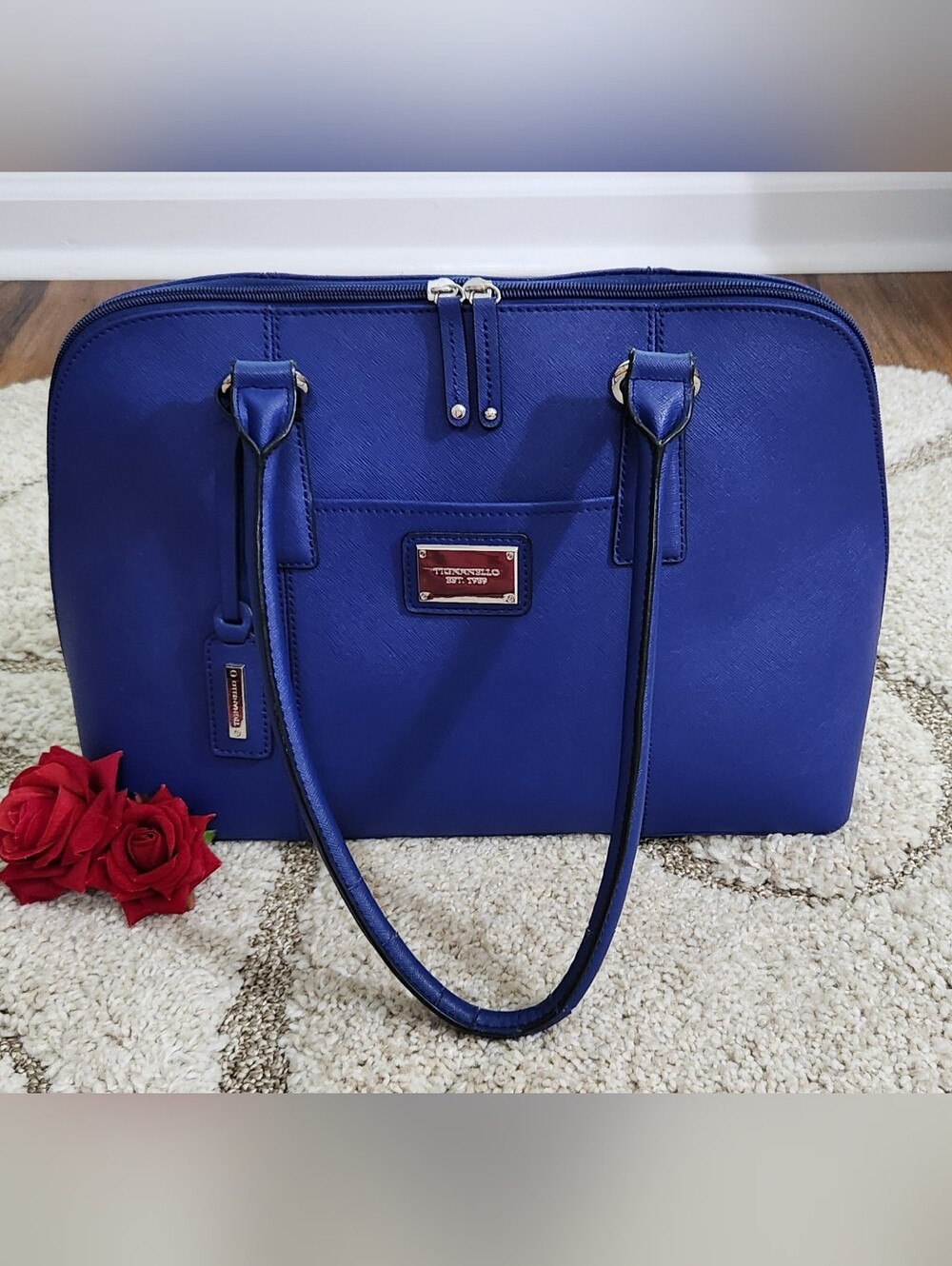 Tignanello Blue Handbag